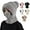 Gray, variant on Women's 3-in-1 Beanie Hat Scarf Mask - Plush Knit Winter Set for Skiing & Outdoor