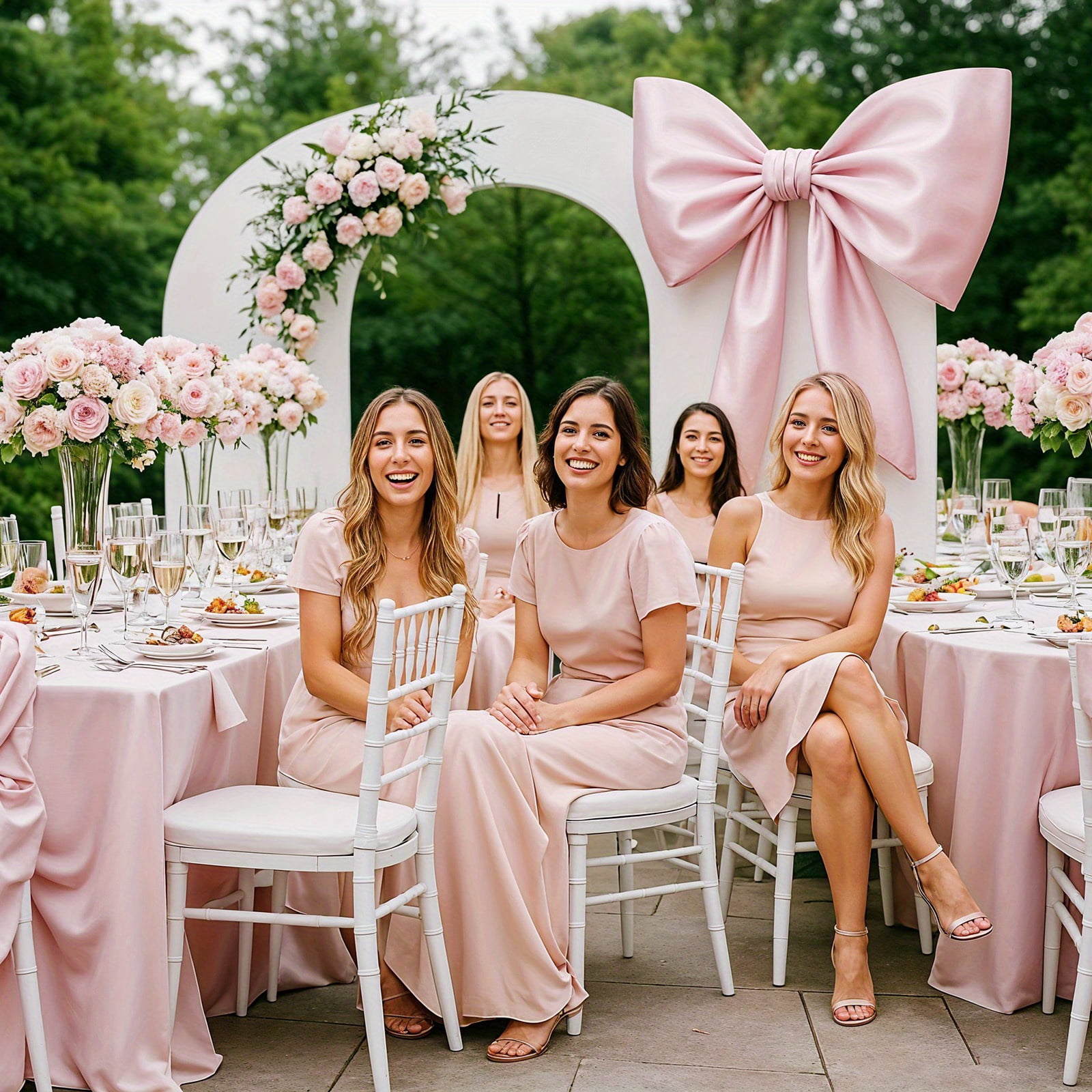 1 Pc Oversized Pink Satin Bow Decor with Long Tails, Large Elegant 23.62 x 39.4 Inch Statement Ribbon Bow for Wedding Birthday Party Door Wall Wreath Floral Backdrop Decoration Gift Accent