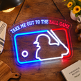 Baseball Neon Sign for Wall Decor, Cool White+Red-ML, Sport Light for ...