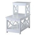 thumbnail image 1 of Pemberly Row Contemporary Wood Two-Step Accent End Table in White, 1 of 4