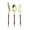 Brown, variant on Efavormart 24 Pack | Gold / Clear Glittered European Plastic Utensil Set With Roman Column Handle, Disposable Fork, Spoon And Knife Silverware