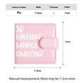 thumbnail image 3 of Portable 30 Envelope Challenge Binder Fashion Practical Savings Book Large Capacity Reusable Pu Cash Deposit Book Save Money, 3 of 8