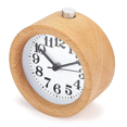 thumbnail image 1 of Despertador analógico de madera con función snooze, reloj redondo retro con esfera de 9,5 cm TUNC Sencillez, 1 of 2