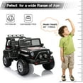thumbnail image 6 of Dazone 12V Kids Ride on Jeep Car, Electric 2 Seats Off-road Jeep Ride on Truck Vehicle with Remote Control, LED Lights, MP3 Music, Black, 6 of 8