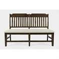 thumbnail image 2 of Jofran Bakersfield Mission Style 57'' Solid Acacia Upholstered Dining Bench, 2 of 5