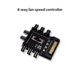 thumbnail image 4 of Matsuzay Ventilador de computadora Hub Cooler Splitter Connector PWM Cooling 2 Level Speed ​​​​Controller Board Adaptador de toma de corriente Juegos de teclado y mouse para computadora No.01, 4 of 8