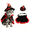 A001- Style A, variant on Pet Halloween Costumes, Cat Halloween, Witch Hat for Cats, Pet Cape, Cat Outfit, Shiny Metallic Star and Moon Design, Features Adjustable Strap for Secure Fit, Perfect for Pet