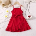 thumbnail image 2 of XQYLOS Robe Sans Manches à Bretelles Spaghetti pour Filles Robe Princesse Ligne A pour l'Été Plage Vacances Tenue Décontractée Confortable, 2 of 8