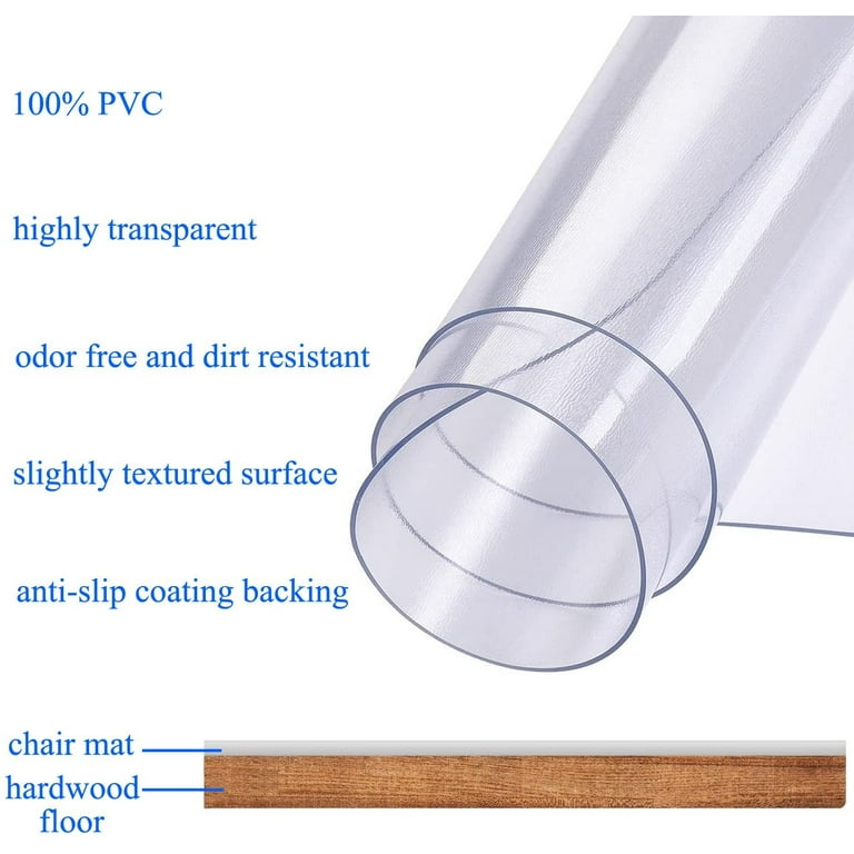 Yecaye Office Chair Mat for Hardwood Floor, 48×48 Clear Office Floor Mat,  Computer&Desk Chair Mat, PVC Heavy Duty Floor Protector Chair Mats for  Rolling Chairs, Can't be Used on Carpet - Yahoo