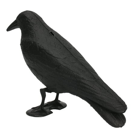 Moaere Black Crow Decoy Artificial Bird Raven Prop Art and Crafts Bird Pigeon Deter Scarer Scarecrow Mice Pest (Best Way To Deter Mice)