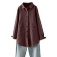 thumbnail image 4 of Endives Women's Linen Shirts Button Down Long Tunic Tops Plus Size Blouse With Pockets, 4 of 6