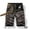 Coffee, variant on AXXD Sweat Shorts Men Summer Casual Solid Zipper Button Multi-pocket Cropped Cargo Shorts New Arrival