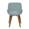 thumbnail image 5 of Fabrico Mid-Century Modern Dining/Accent Chair in Walnut and Blue Noise Fabric by LumiSource - Set of 2, 5 of 7