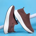 thumbnail image 3 of Men's Slip On Sock Walking Shoes Knit Upper Thick Cushioned Sole Casual Sneakers for Daily Commute, 3 of 8