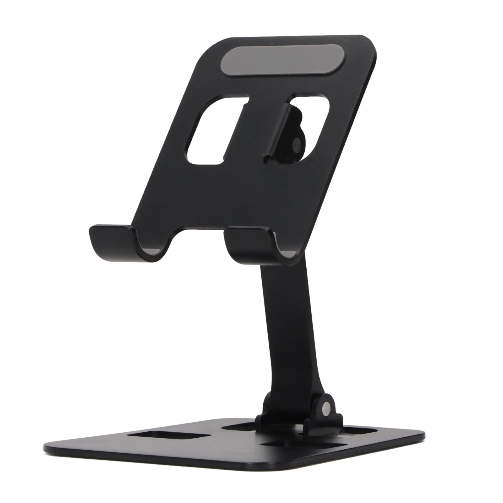 Phone Desk Stand, Antislip Silicone Foldable Black Cell Phone Stand  For Reader