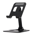 Support de bureau de téléphone, anti-dérapant silicone pliable Black Cell Phone Stand pour lecteur