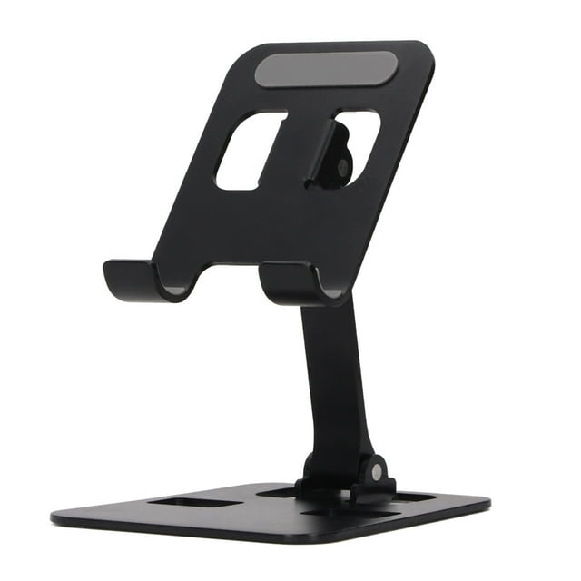 Soporte de escritorio para teléfono de aleación de aluminio, ángulo ajustable, antideslizante, de silicona, para tableta de menos de 12,9 pulgadas.