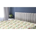 thumbnail image 5 of Ambesonne Spring Fitted Sheet, Eastern Gnome Flowers Art, Queen Size, Off White Fern Green, 5 of 5