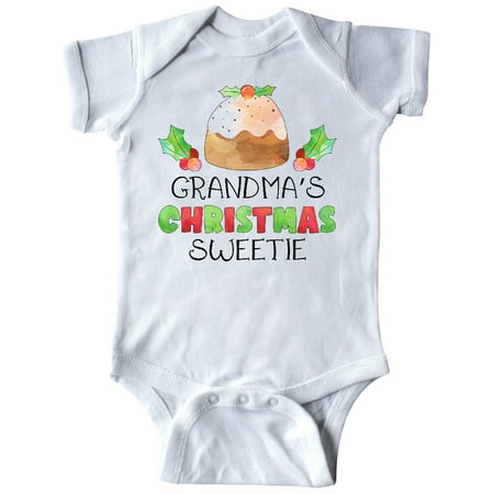 

Inktastic Grandma s Christmas Sweetie with Holiday Cake and Holly Gift Baby Boy or Baby Girl Bodysuit