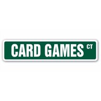 CARD GAMES Street Sign poker bridge canasta pinochle game | Indoor/Outdoor |  18" Wide
