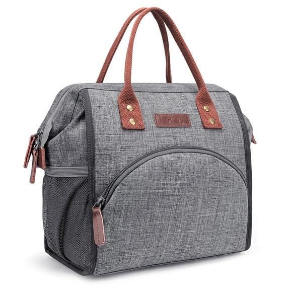 inspirational Personalized Lunch Box for Women Initial Reusable Insulated Lunch Bag, Wide-Open Adult Lunchbox Cooler Lunchbag Snack Organizer Initial Leakproof Lunch Tote Bag for Picnic Work Outdoors