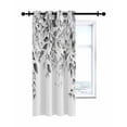 thumbnail image 7 of Rustic Floral Plant Thermal Insulated Blackout Curtains for Bedroom 36 Length Pastoral Grey Eucalyptus Leaves Room Darkening Curtain 1 Panel Grommet Window Curtain Drape for Living Room Nursery Room, 7 of 7