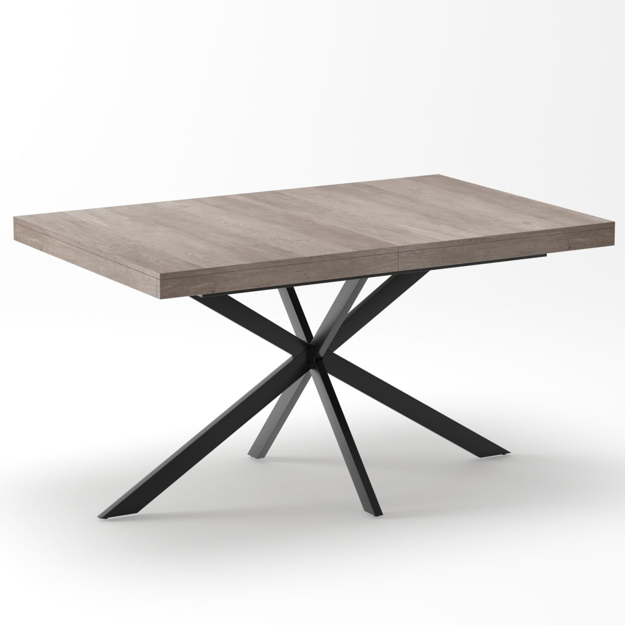 55.11"-70.86" Extendable Dining Table for 4-6, Retro Rectangular Kitchen Table with Storage Box, Antique Wood Top, Farmhouse Dining Table for Dining Room & Living Room, Gray