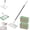 3*cloth, variant on Disposable Dust Mop with 1/3/4/5/10 Reusable Cloths, Reusable Clamp Mop with Short Stainless Steel Handle, Mini Sweeper Mops with Pressure Clamping System, Apply to Window and Furniture