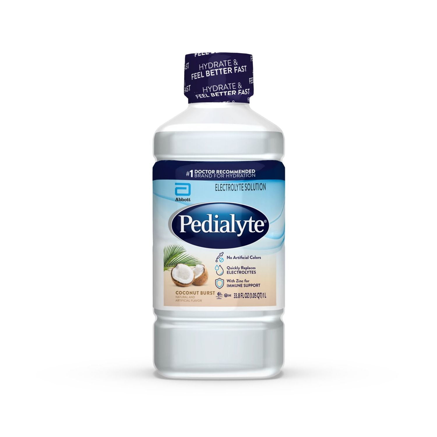 (6 pack) Pedialyte Electrolyte Drink, Coconut Burst, 1 Liter