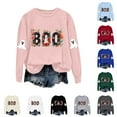 thumbnail image 5 of Godom Halloween Sweatshirts for Women Pumpkin Graphic Crewneck Long Sleeve Tops Casual Loose Pullover Shirts 2025 Clothes, 5 of 7