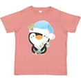 thumbnail image 3 of Inktastic Cute Christmas Penguin in Blue Hat Boys or Girls Toddler T-Shirt, 3 of 5