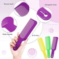 thumbnail image 3 of 3 Pieces Barber Combs Clipper Combs Flat Top Clipper Combs Hair Cutting Combs for Clipper-cuts and Flattops (Yellow, Green, Purple), 3 of 4