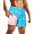 thumbnail image 4 of Shorts de baño SURF CUZ de 5" con forro de compresión y secado rápido, 4 of 8
