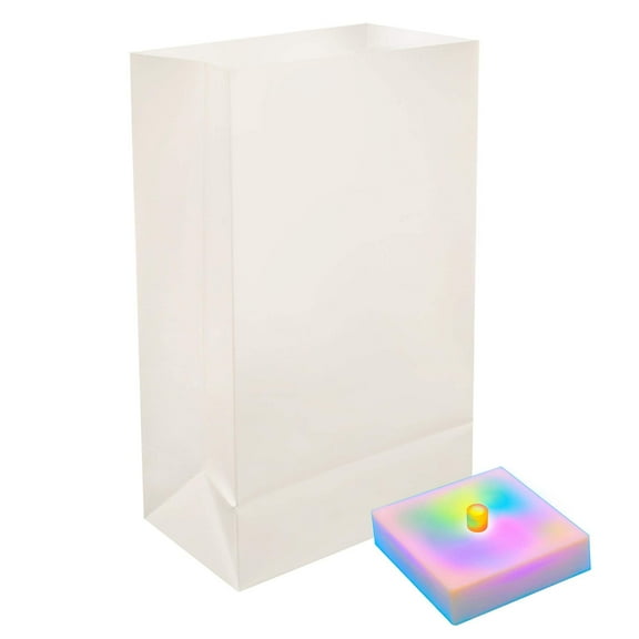 LumaBase Battery Operated LED Luminaria Kit, Color Changing - Set of 6