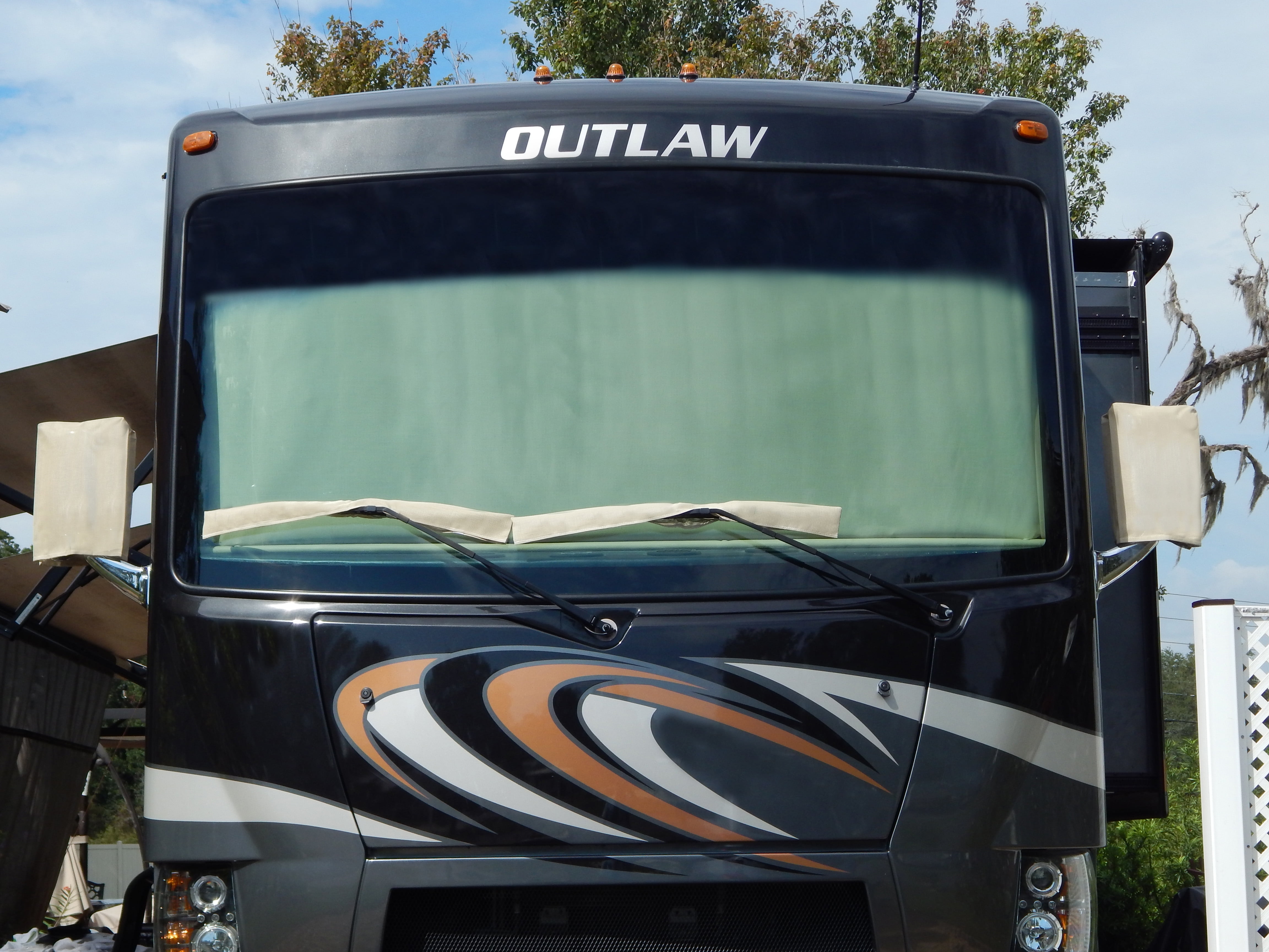 Universal Interior RV Windshield Privacy Shade 120"L x 58"W for Class A