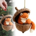 thumbnail image 4 of CPHDW7 Woodland Animal Christmas Decor, Acrylic Rustic Hanging Ornaments, Cozy Forest Creatures Tree Pendants for Vintage Holiday Home Wreaths Tabletop, 4 of 7