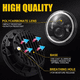 thumbnail image 3 of Faros Delanteros Led H4 Halo De Ángel P/wrangler Jeep Vocho Negro, 3 of 4