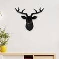 thumbnail image 4 of 3D Resin Deer Head Sculpture Wall Mounted Elk Animal Statue Figurines Decors Black, 4 of 7