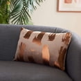 thumbnail image 2 of SAFAVIEH Hannia Brushstrokes Decorative Pillow, 18" x 18", Brn/Bronze, 2 of 9
