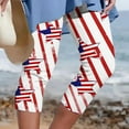 thumbnail image 3 of QATAINLAV 4th of July Outfits Womens Capri Leggings Star Stripe American Flag Bottom Tight Summer Casual Compression Running Workout Yoga Pants Cropped Legging Todays Daily Deals White XL, 3 of 6