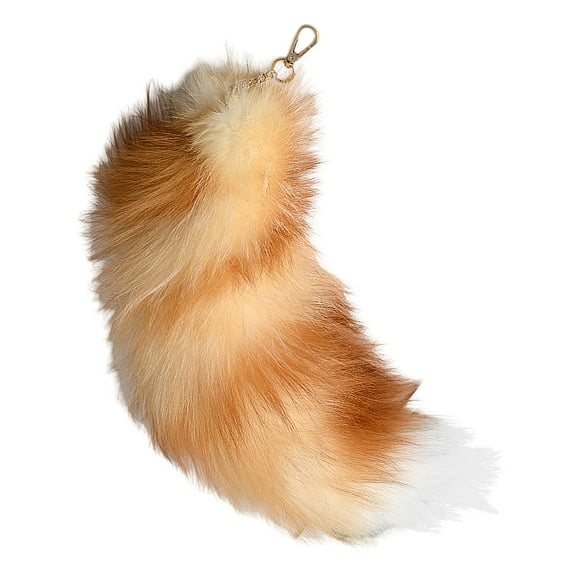 3D Cute Tail Keychain Pendant Fashionable Hairy Animal Tail Key Ring Holder For Women Handbag Accessory Pompoms Decorative