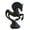 Black, variant on Dserhfy 3D-Printed Prancing Horse Ornament for Success with Streamlined Stable Base Abstract European Artistic Decoration for Office or Living Room