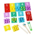 thumbnail image 1 of Juguetes de clasificación de colores Montessori, juguete de conteo de cuentas de matemáticas, juego de combinación de cuentas con clip para jardín de, 1 of 9