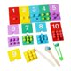 thumbnail image 1 of Juguete de clasificación de colores de madera, tablero de seguimiento de números de madera, juego de aprendizaje de aritmética preescolar, juegos de, 1 of 9