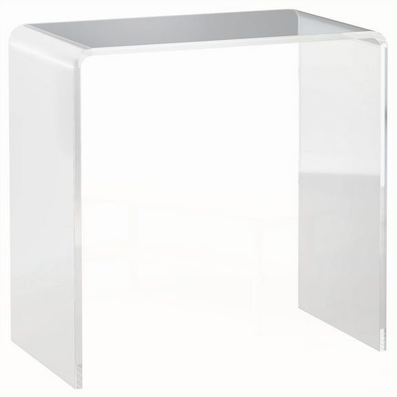 Modern Clear 21" Long Acrylic Waterfall Coffee Table