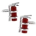 thumbnail image 1 of Diseño de extintor de incendios Cuff Links para hombre en esmalte rojo, 1 of 3