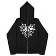 thumbnail image 2 of Sudaderas oscuras europeas y americanas para hombres y mujeres, sudaderas con capucha, parejas góticas, sudaderas Harajuku con cremallera de gran tamaño, 2023, 2 of 4