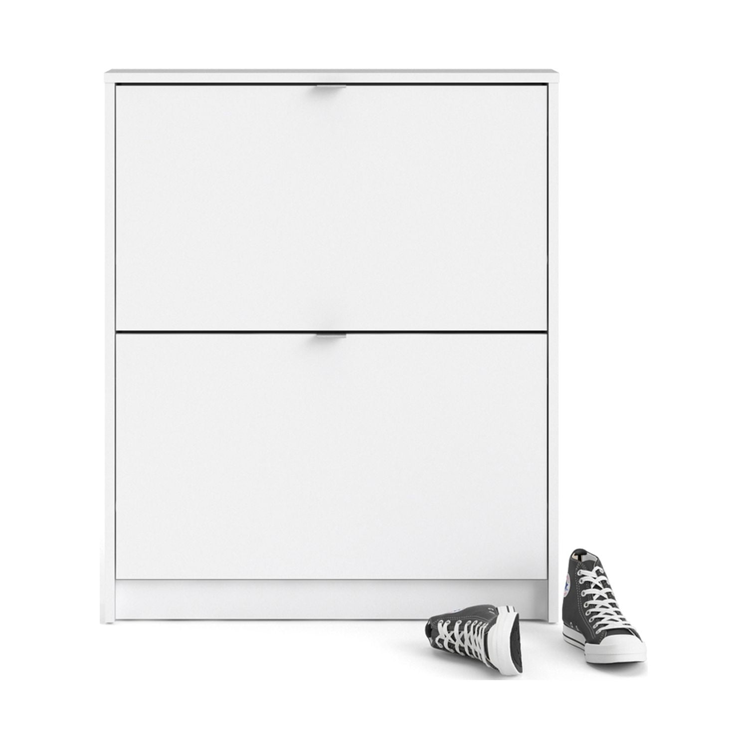 Tvilum Bright 2 Drawer Shoe Storage Cabinet, White