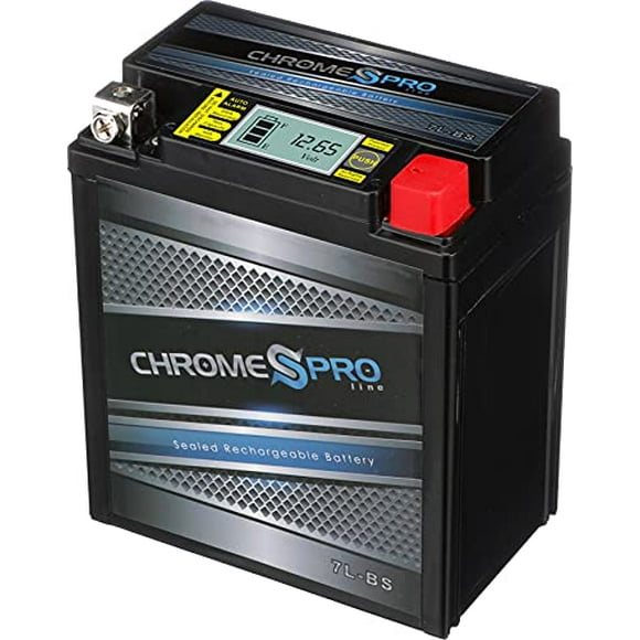 Chrome Pro YTX7L-BS Batterie de Remplacement iGel Sans Entretien avec Affichage Numérique pour ATV, Motorcylce, Scooter et Motoneige : 12 Volts.6 Ampères, 6.3A