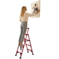 thumbnail image 5 of Dapmiu Multi-Purpose Household Folding Telescopic Ladder Made of aviation aluminum alloy,supports 330lbs at just 6kg,Features air-cushion retraction, anti-slip steps & feet., 5 of 8